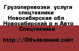 Грузоперевозки, услуги спецтехники - Новосибирская обл., Новосибирский р-н Авто » Спецтехника   